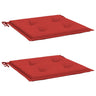 Vidaxl Cojines De Silla De Jardín 2 Uds Tela Oxford Rojo 50x50x4 Cm