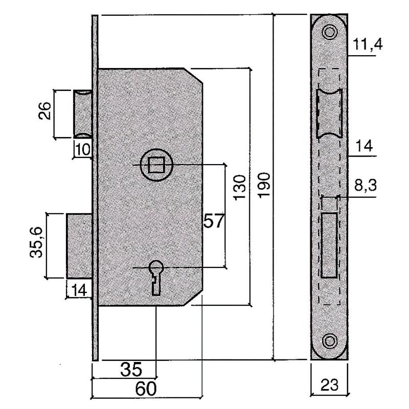 Cerradura Ucem 6134-hl/45_1