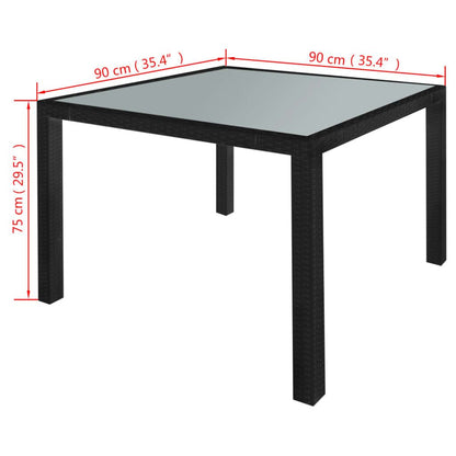 Vidaxl Set Comedor De Jardín 5 Piezas Y Cojines Ratán Sintético Negro_2