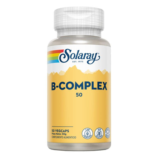 B Complex 50 Solaray 50 VegCaps. Sin Gluten. Apto Para Veganos