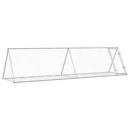 Vidaxl Conejera Acero Galvanizado Plateado 400x105x91 Cm_0