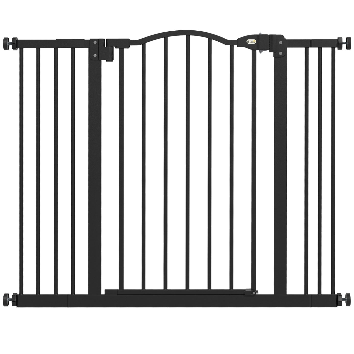 Pawhut Barrera Para Perros Con Ancho Ajustable 74-100 Cm Con 2 Extensiones Negro_0