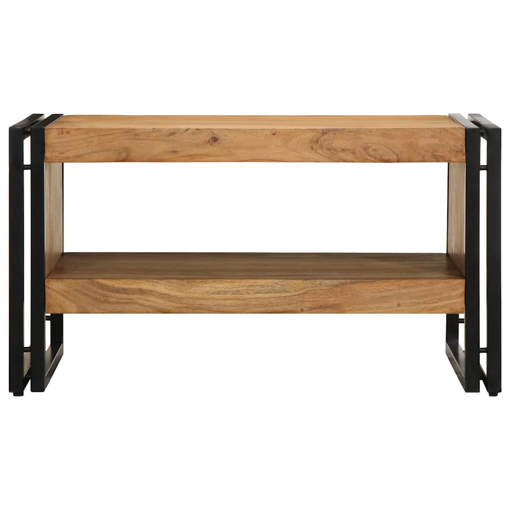 Mesa De Centro Madera Maciza De Acacia 70x50x38 Cm_2