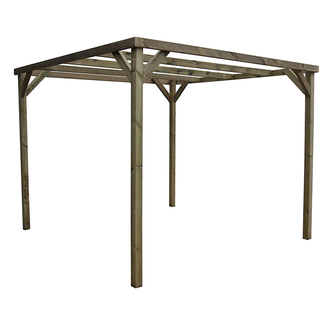 Pérgola Autoportante Kora Vidahuerto Madera De Pino Tratada 300x240x240 Cm._0