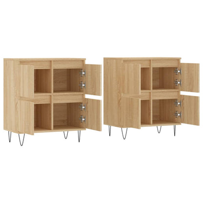 Aparadores 2 Uds Madera Contrachapada Color Roble Sonoma_3