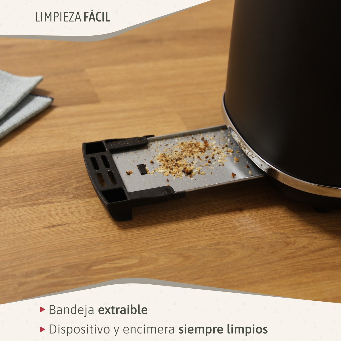 Briebe Nordic Tostadora Pan Ranura Ancha, Tostador 2 Rebanadas, 6 Niveles Tostado, Calientapanecillos, Ta1166blk, Negro_5