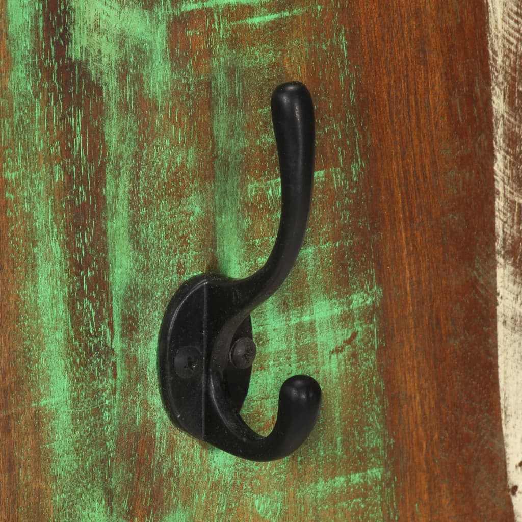 Percheros De Pared 2 Uds Madera Maciza Reciclada 36x3x110 Cm_5