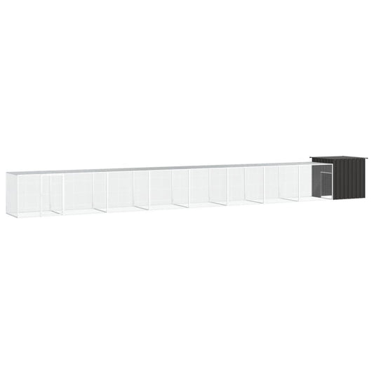 Vidaxl Jaula De Gallinas Acero Galvanizado Antracita 900x91x100 Cm_0