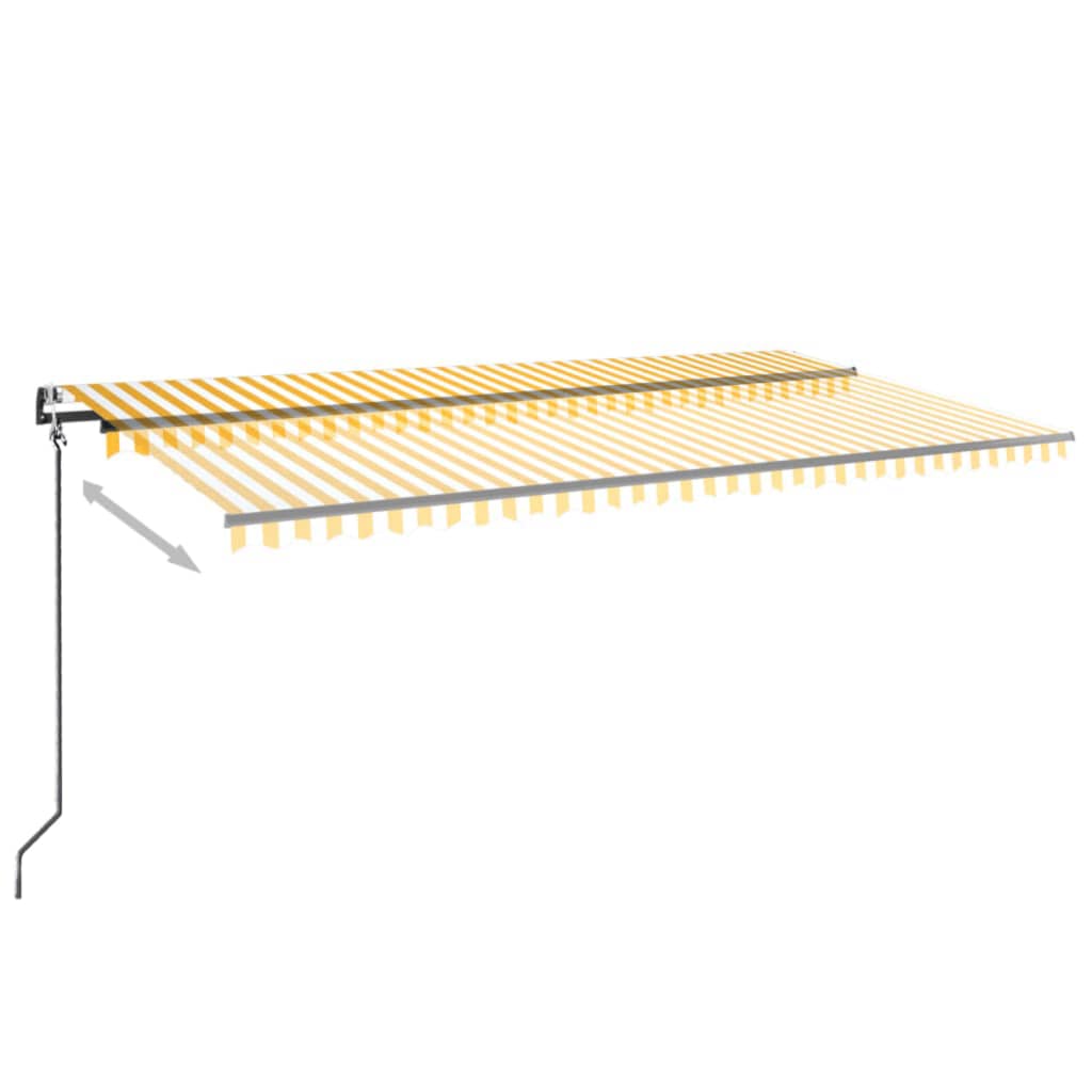 Toldo Retráctil Automático Amarillo Y Blanco 600x350 Cm_2
