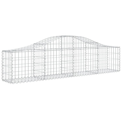 Cestas De Gaviones 4 Uds Forma De Arco Hierro 200x30x40/60 Cm_2