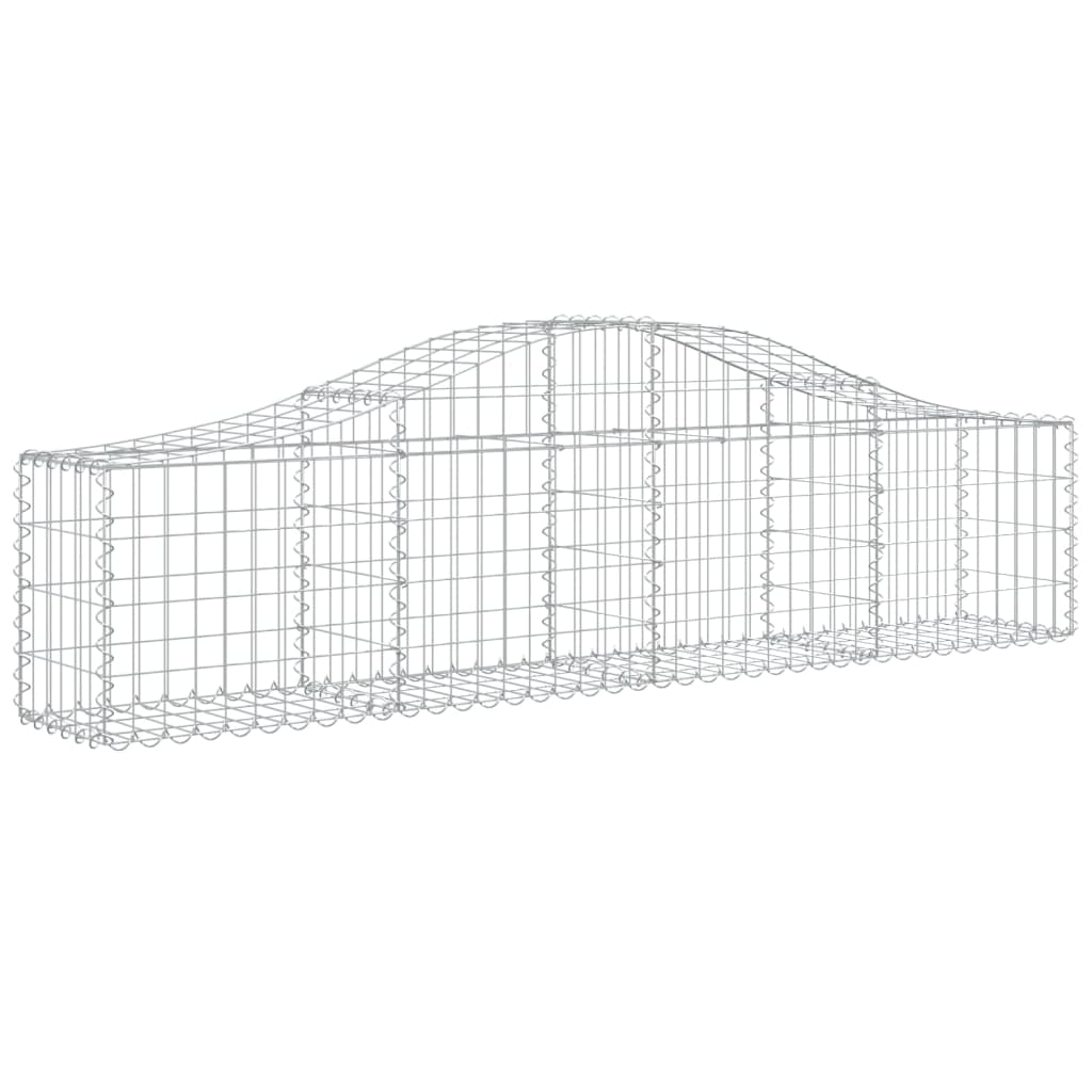 Cestas De Gaviones 15 Uds Forma De Arco Hierro 200x30x40/60 Cm_2