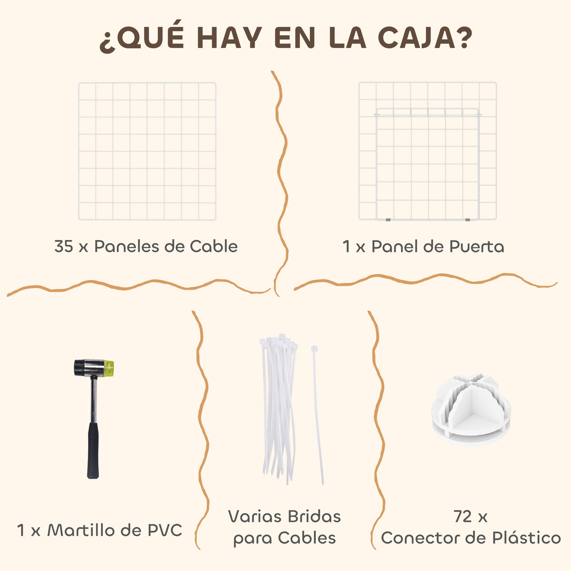 Pawhut Jaula Para Animales Pequeños Forma Personalizable 146x73x73 Cm Blanco_5