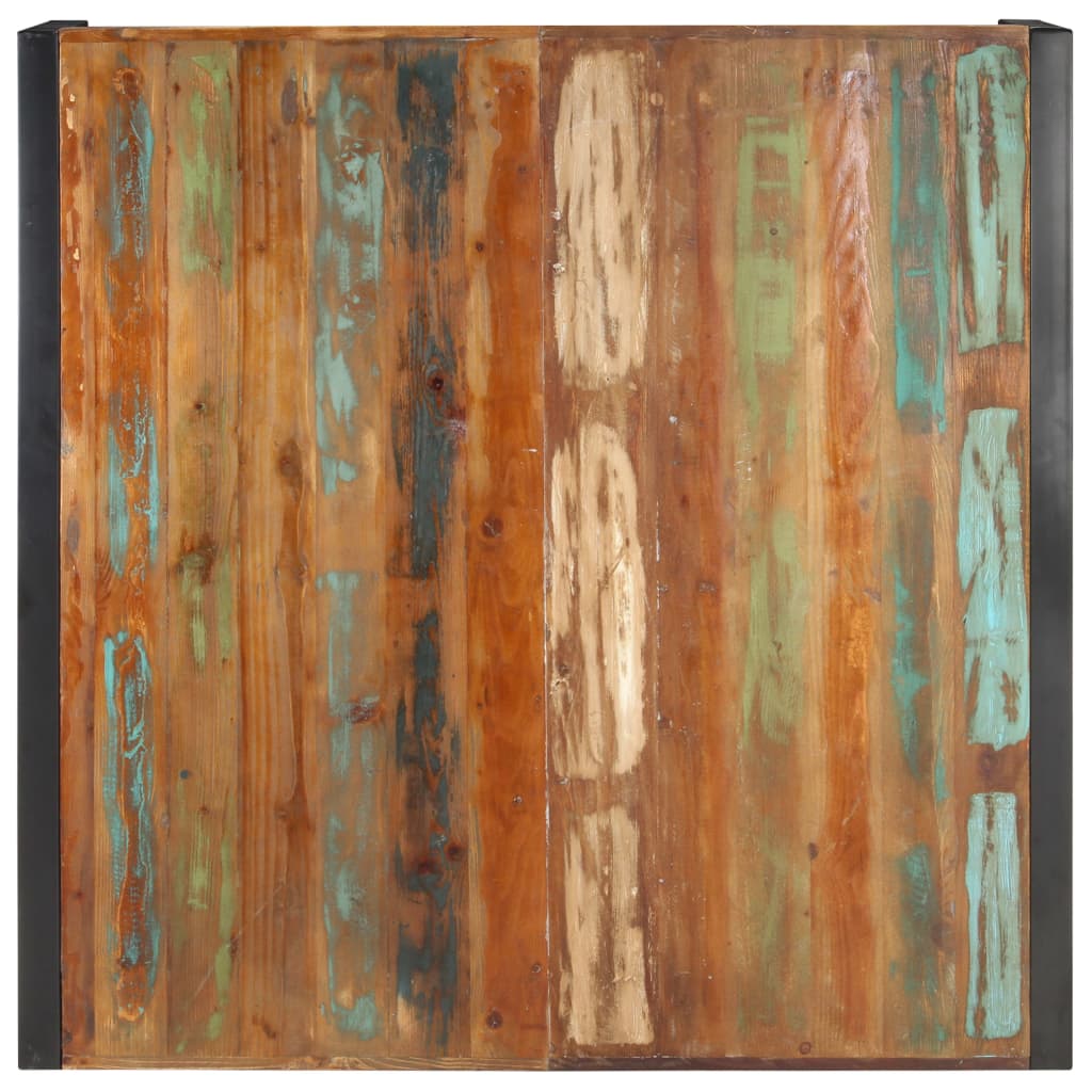 Mesa De Centro De Madera Maciza Reciclada 120x120x40 Cm_1