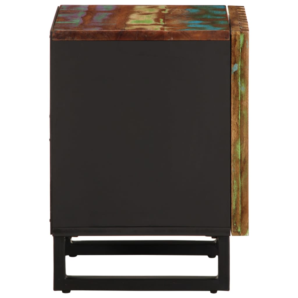 Mesitas De Noche 2 Uds De Madera Maciza Reciclada 40x34x46 Cm_4