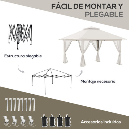 Outsunny Carpa Plegable Pop-up 4x4x2_4