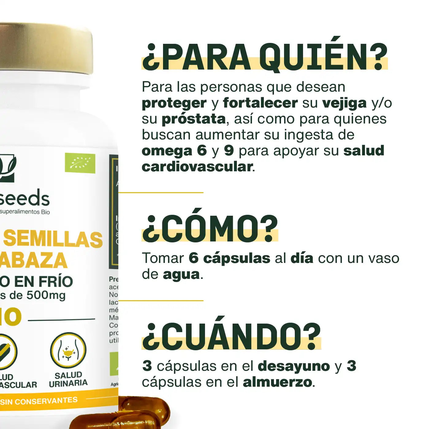 Aceite De Semillas De Calabaza Bio | 180 Cápsulas_1