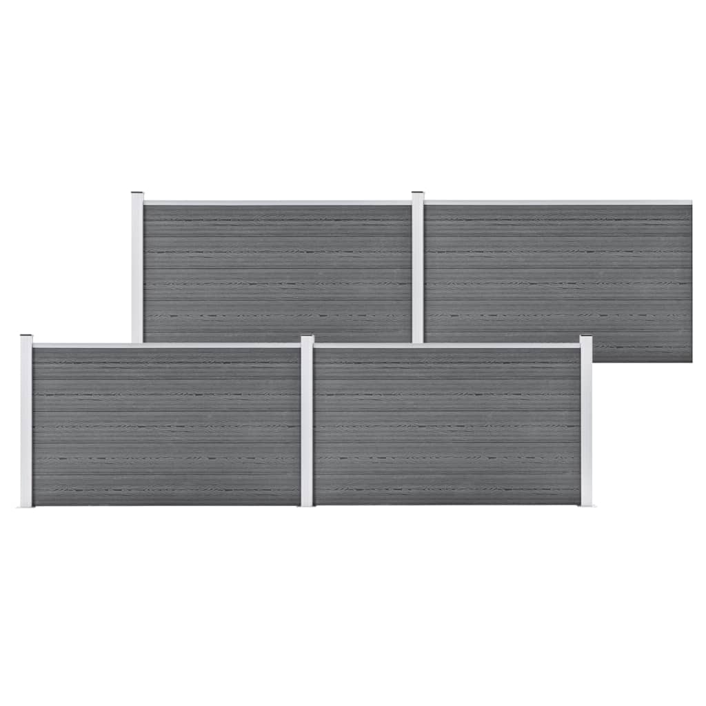 Valla De Jardín De Wpc Gris 699x106 Cm / Vetonek_2