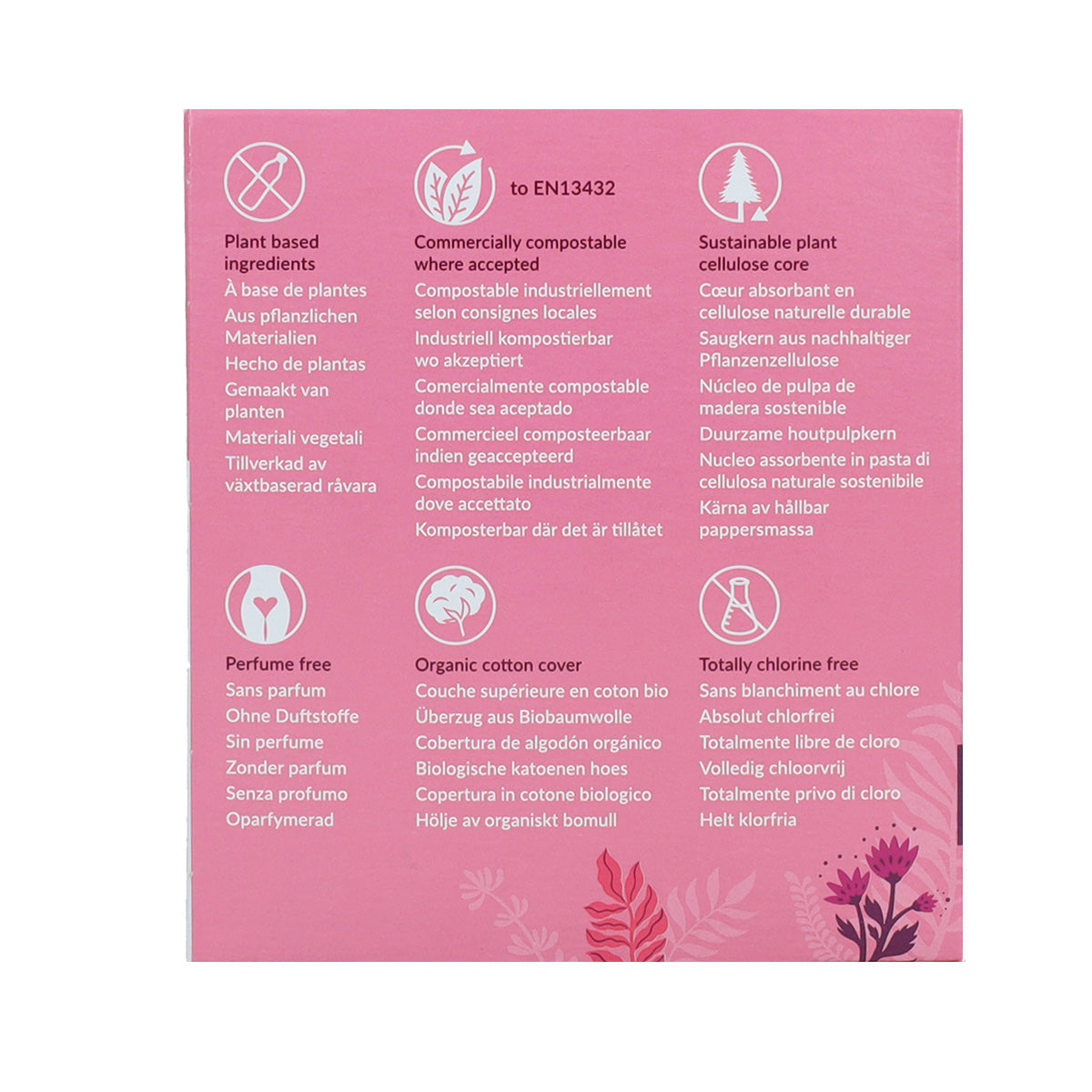 Compresa ultra extralarga con alas bio Natracare 8 Uds