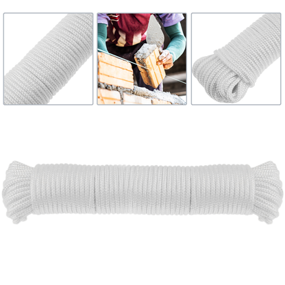 Cuerda Trenzada De Poliéster 10 M X 3 Mm Blanca_1