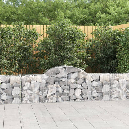 Cestas De Gaviones 13 Uds Forma De Arco Hierro 200x30x60/80 Cm_1