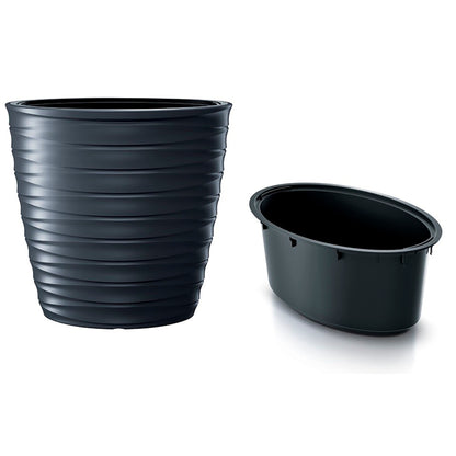 Maceta Freze - Oval 74l., Con Depósito, Dimensiones (mm) 593x393x585, Color Antracita_2