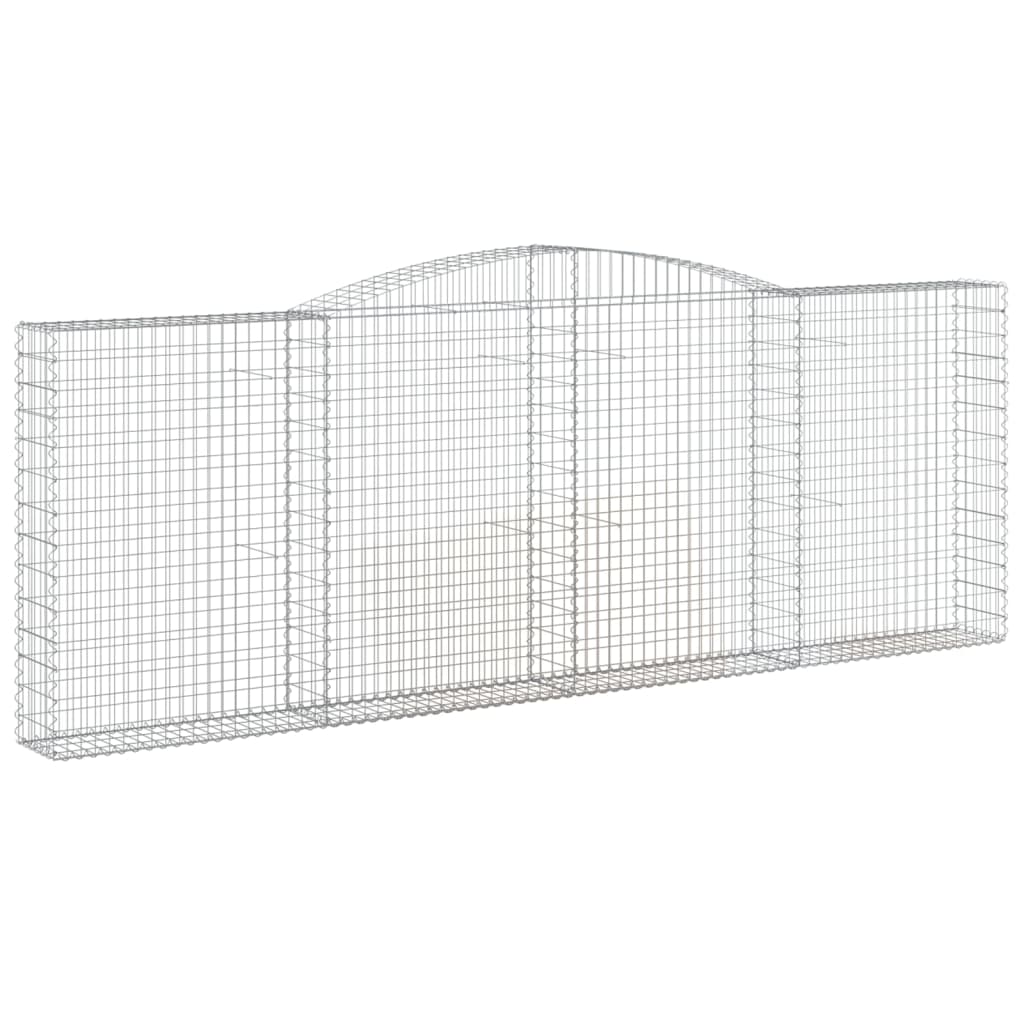 Cestas De Gaviones 3 Uds Forma De Arco Hierro 400x30x140/160 Cm_2
