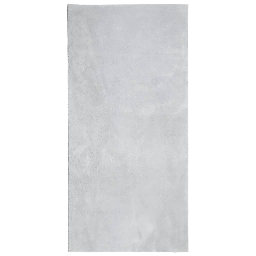 Vidaxl Alfombra De Pelo Corto Suave Lavable Huarte Gris 100x200 Cm_0