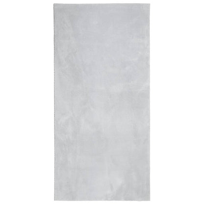 Vidaxl Alfombra De Pelo Corto Suave Lavable Huarte Gris 100x200 Cm_0