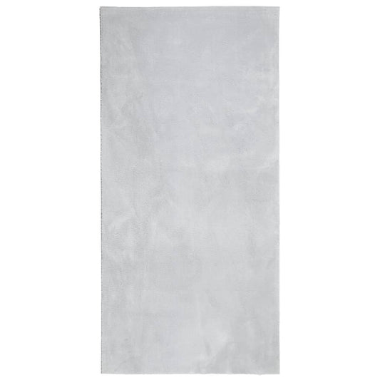 Vidaxl Alfombra De Pelo Corto Suave Lavable Huarte Gris 100x200 Cm_0