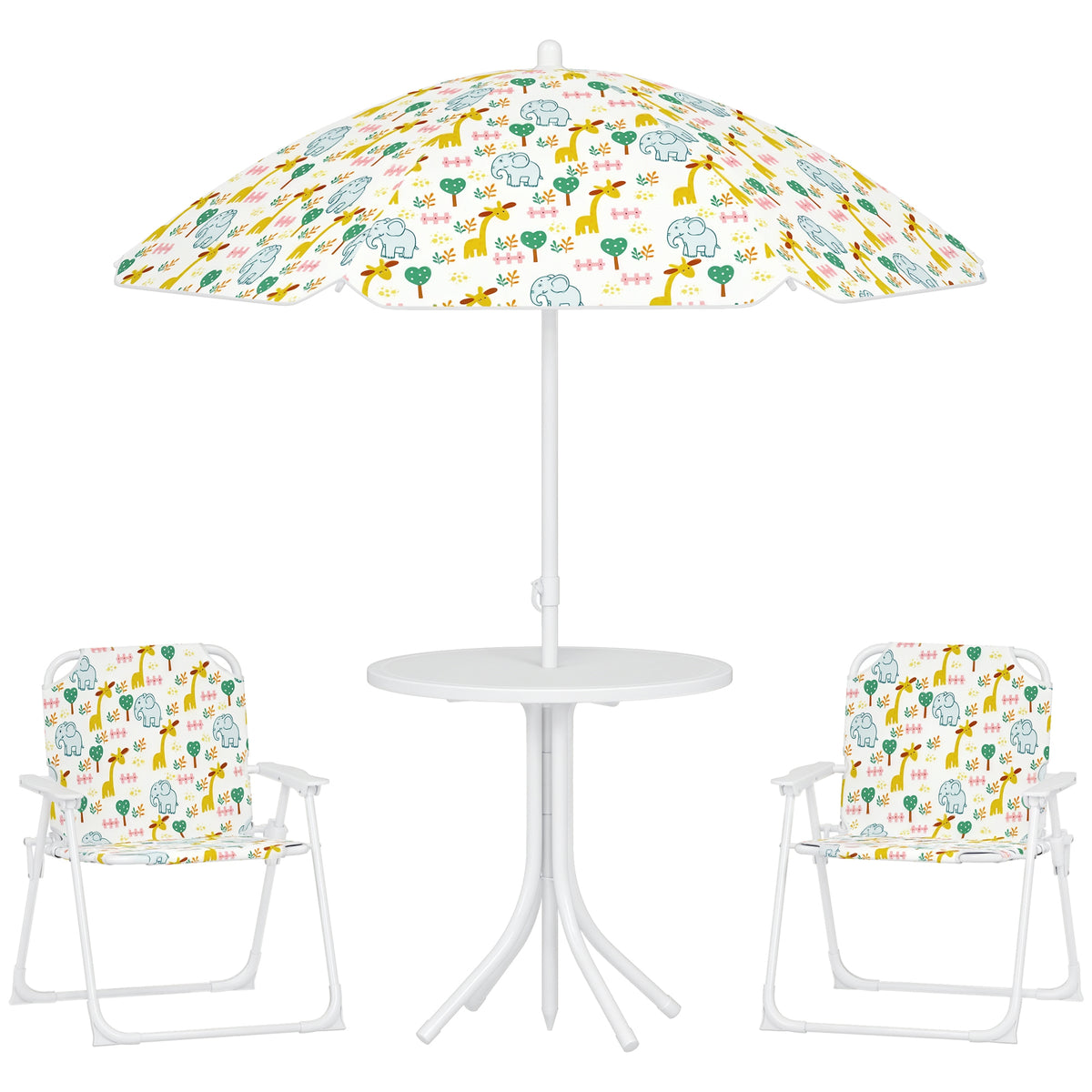 Conjunto Infantil Jardín Aiyaplay Acero, Poliéster Blanco 49.5x49.5x50 Cm_0