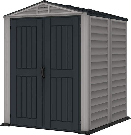 Duramax - Caseta Cobertizo Jardín - Yardmate  Plus 5x5 - Pvc - Gris Claro/oscuro_0