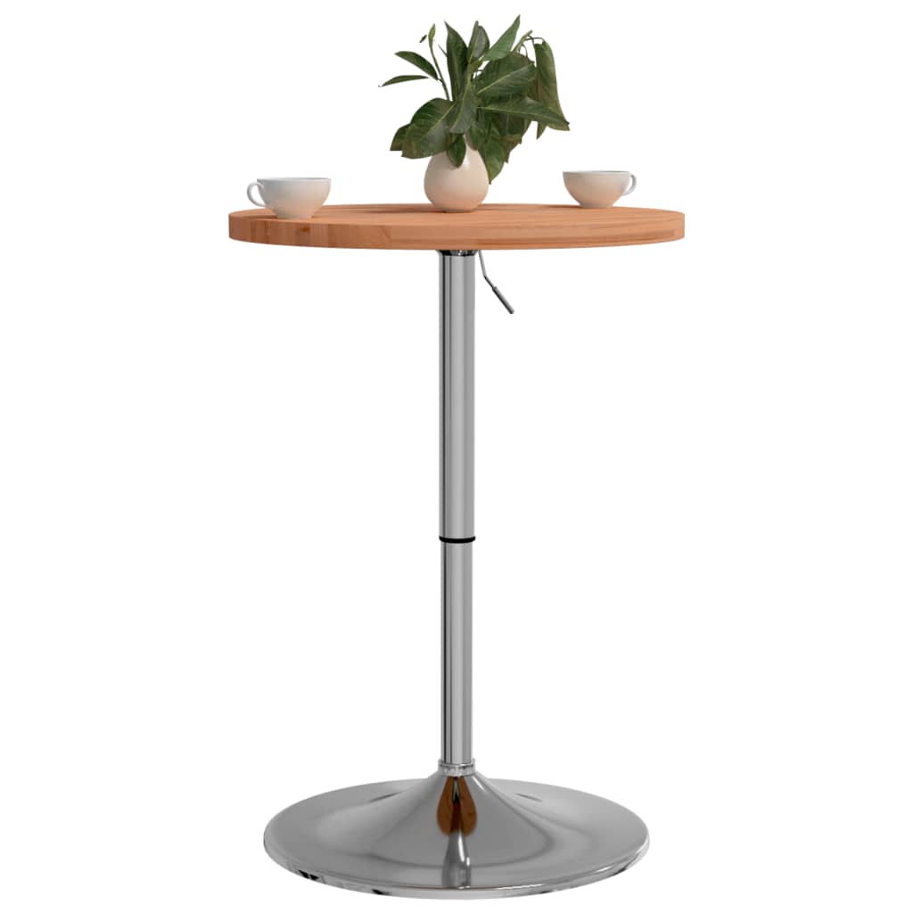 Mesa Alta De Madera Maciza De Haya Ø50x90,5 Cm_2