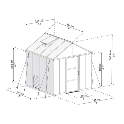 Invernadero Glory 244x244x250 cm
