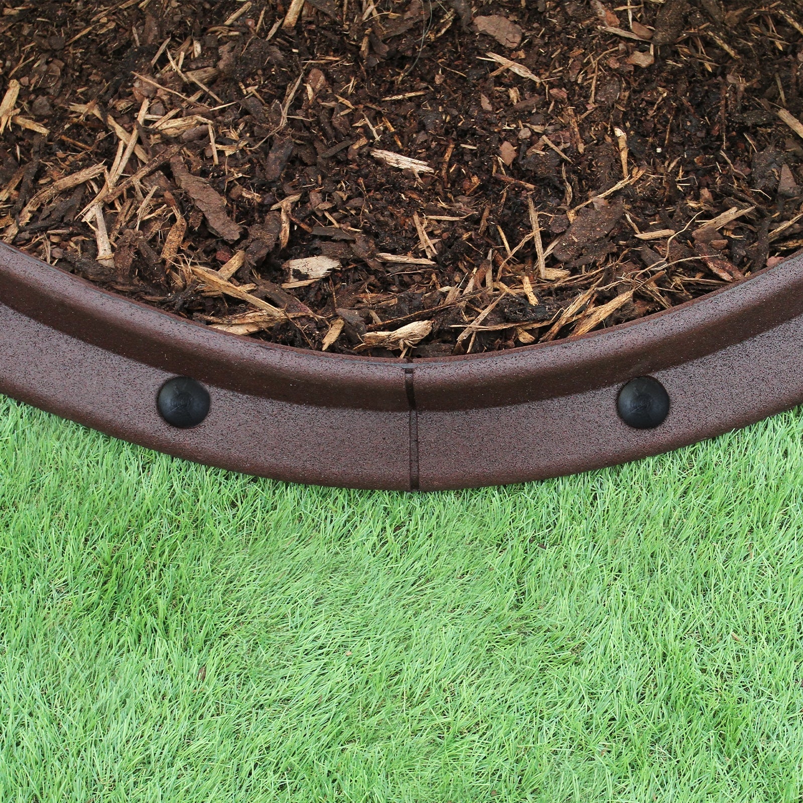 Bordes De Césped Marrón Flexibles Jardín Bordes De Césped Paquete De 4 X 1.2m_3