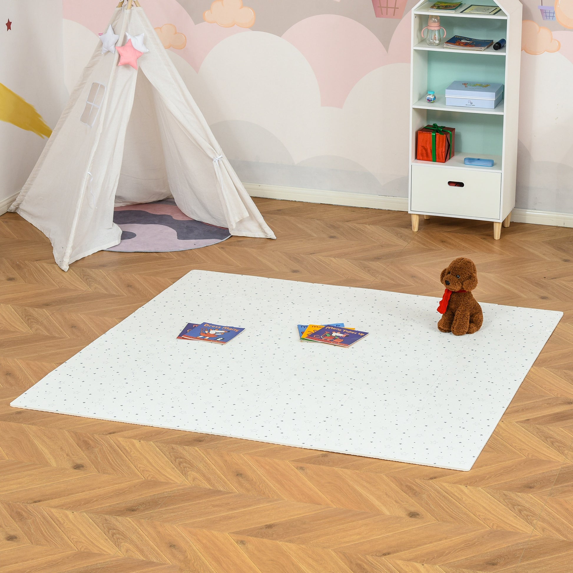 Homcom Alfombra Puzzle Para Bebés 36 Piezas 31,5x31,5 Cm Espuma Eva Modelo_1