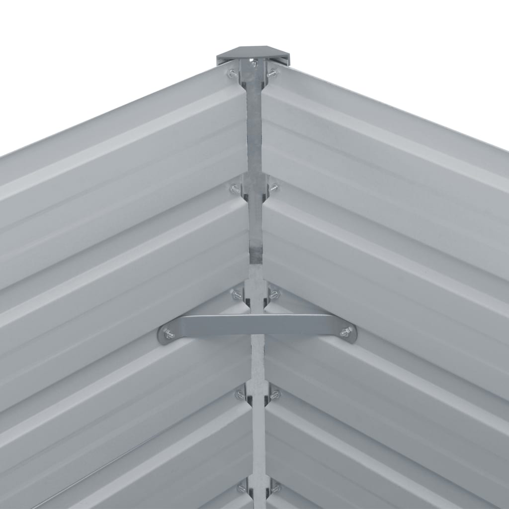 Jardinera Elevada De Acero Galvanizado Verde 100x100x45 Cm_4