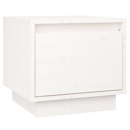 Mesitas De Noche 2 Uds Madera Maciza De Pino Blanco 35x34x32 Cm_4