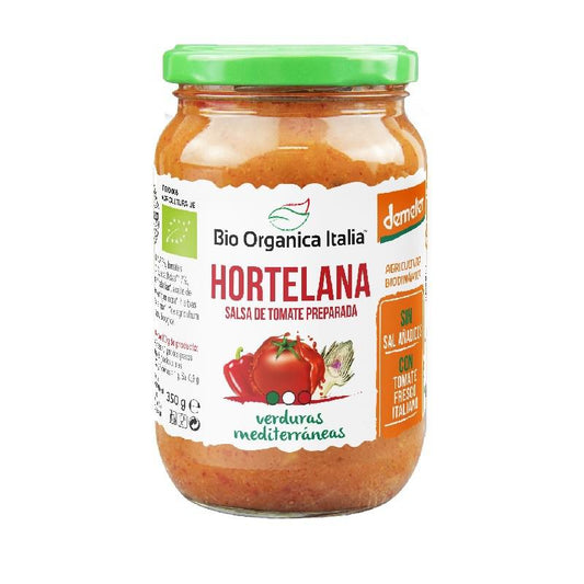 Salsa de Tomate Hortelana con Verduras Mediterráneas Bio Demeter Organica Italia 325 ml