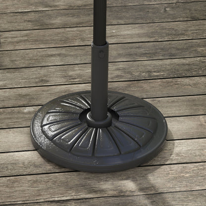 Outsunny Base De Sombrilla Redondo De Hdpe Peso 13 Kg Ø43x32 Cm Negro_1