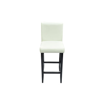 Taburetes De Cocina 4 Unidades Cuero Artificial Blanco_1