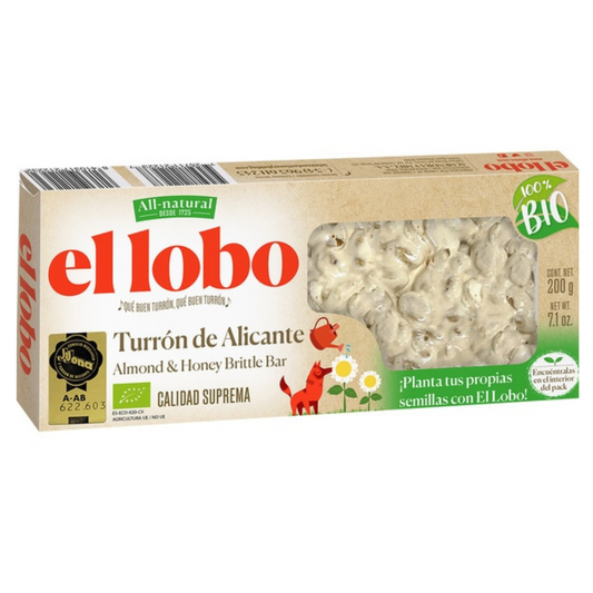 Turrón de Alicante BIO El Lobo 200 g