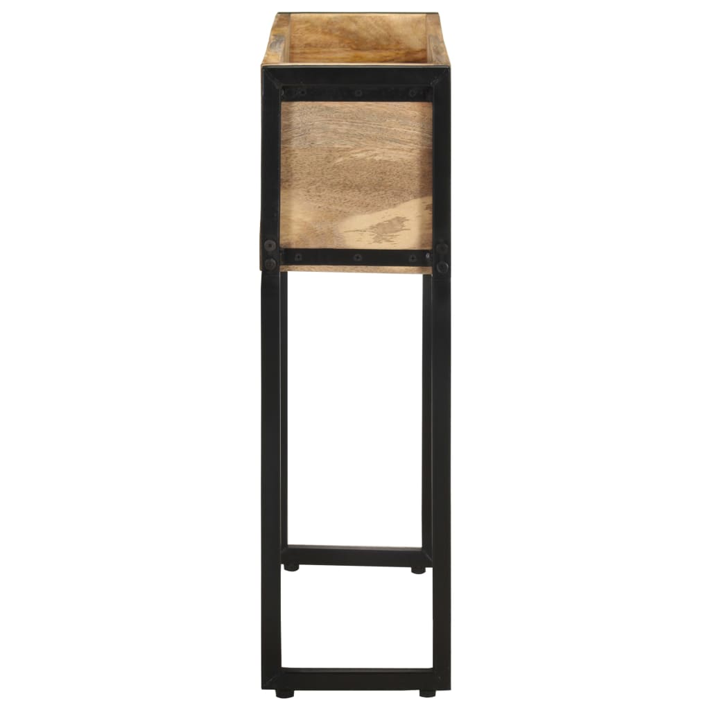 Jardinera De Madera De Mango Rugosa 60x20x68 Cm_2