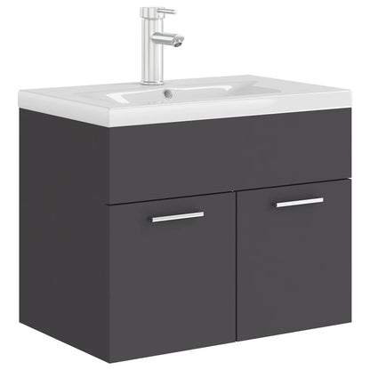 Mueble Con Lavabo Madera De Ingeniería Gris_1