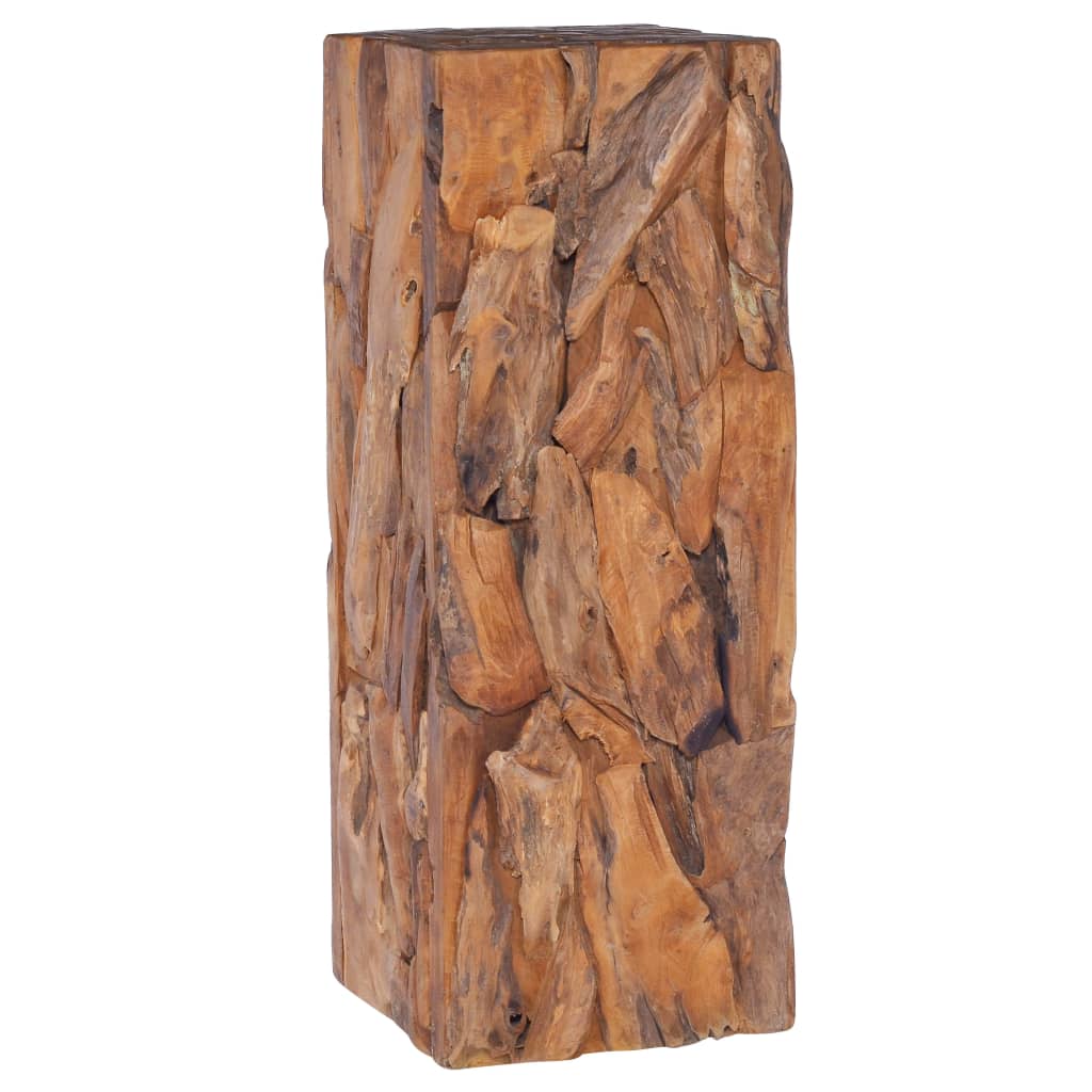 Mesa Auxiliar De Madera Maciza De Teca 30x30x80 Cm_3