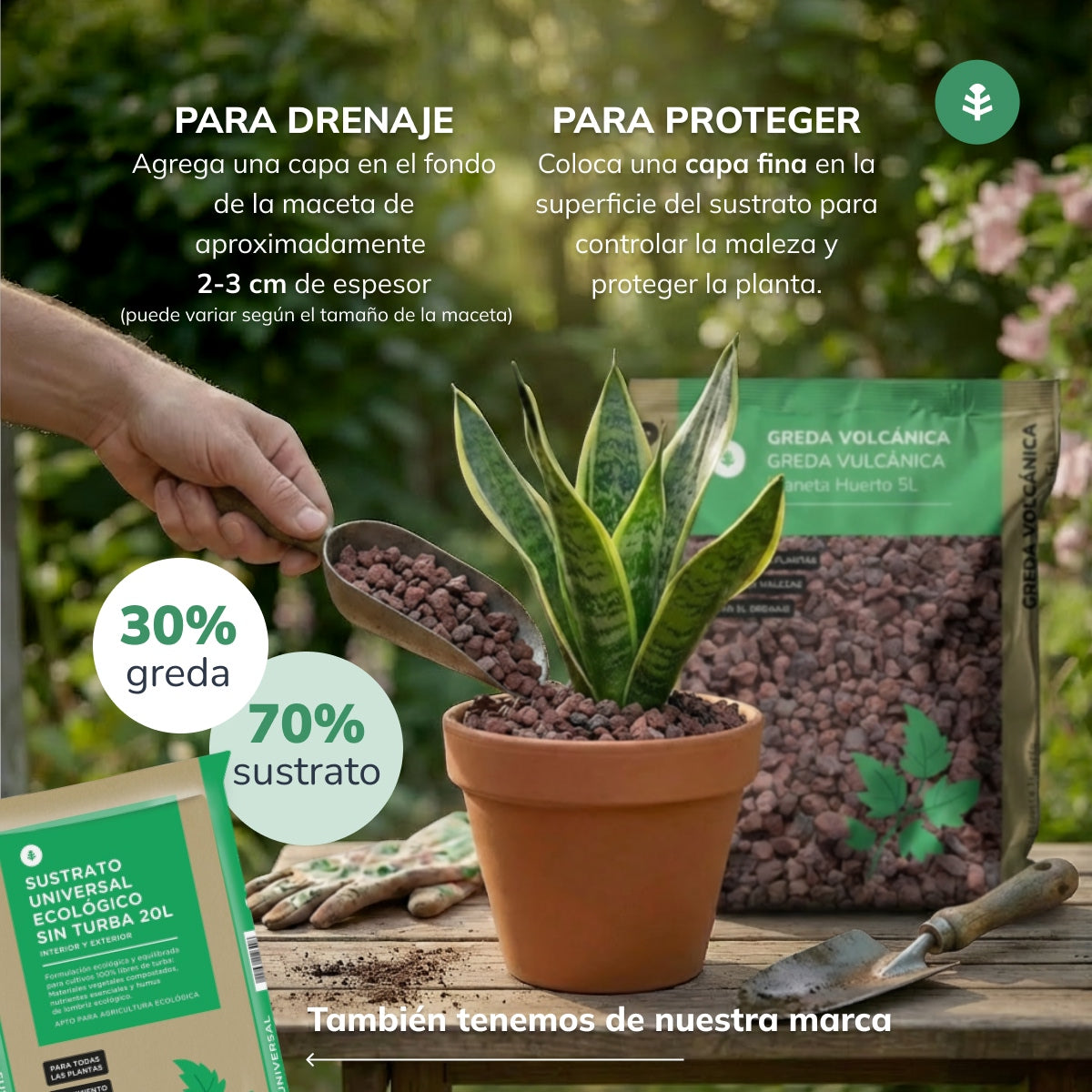 Greda volcánica Planeta Huerto 15 Litros