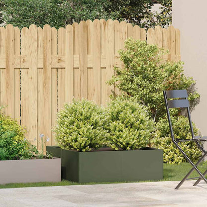 Jardinera Acero Verde Oliva 80x80x30 Cm_2