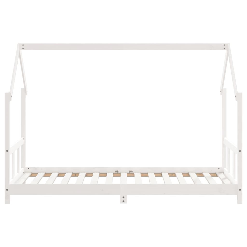 Vidaxl Estructura De Cama Para Niños Madera De Pino Blanco 90x190 Cm_3