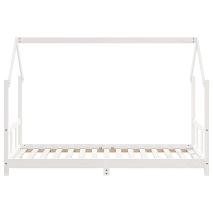 Vidaxl Estructura De Cama Para Niños Madera De Pino Blanco 90x190 Cm_3