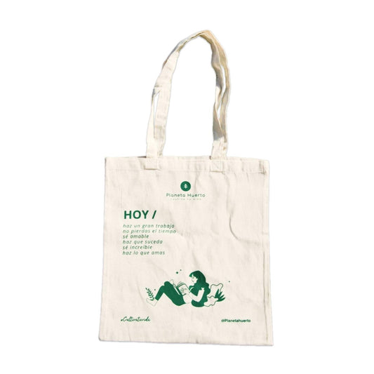 Bolsa de tela con diseño mujer Planeta Huerto