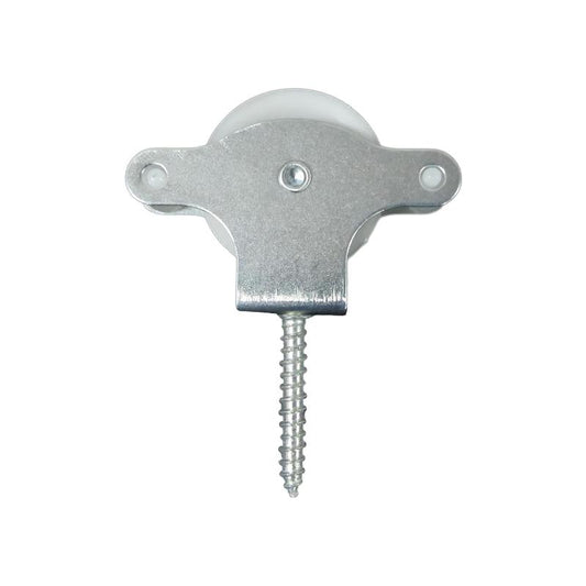 Polea Tendedero Wolfpack Zincado 40 Mm. Roldana Plástico Con Tirafondo_0